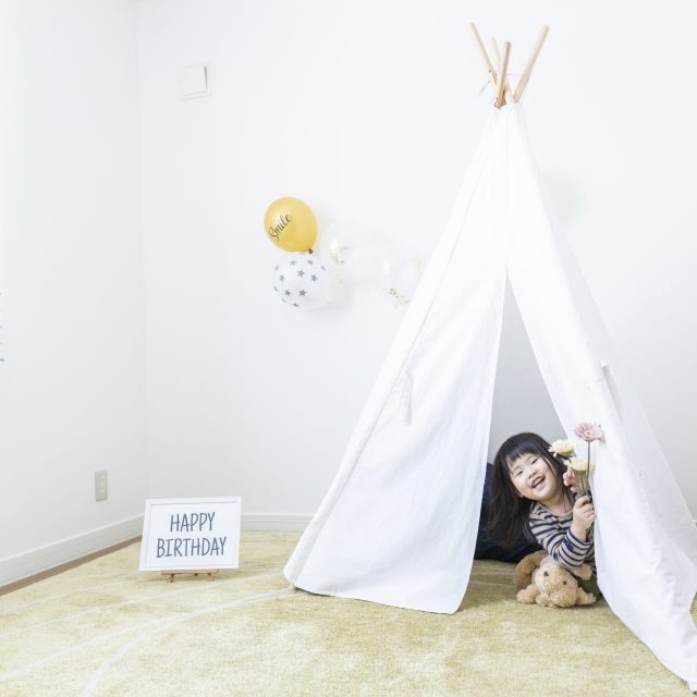 ティピーテントがある子供部屋